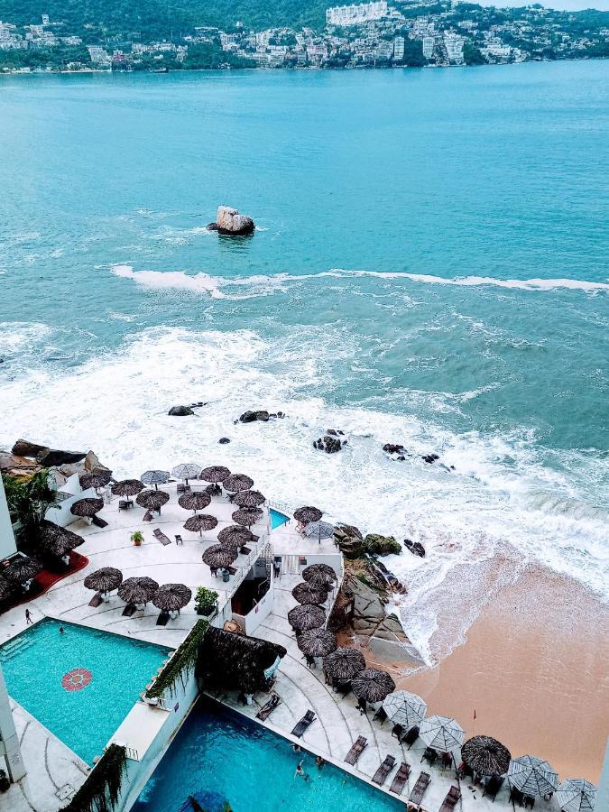 Suite En Torres Gemelas A Pie De Playa 611 Acapulco Exterior foto