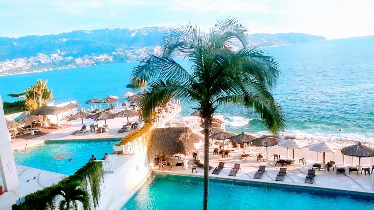 Suite En Torres Gemelas A Pie De Playa 611 Acapulco Exterior foto